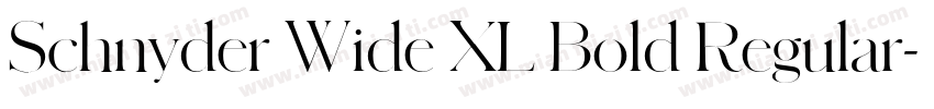 Schnyder Wide XL Bold Regular字体转换